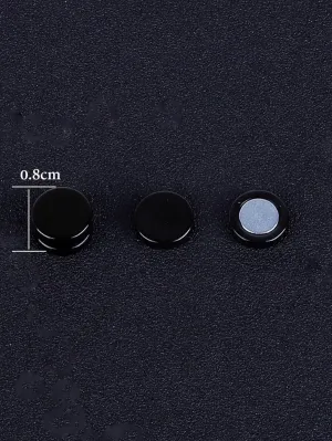 11340 1b-074 2 piezas Punk de acero inoxidable para hombres imán Clip para oreja conjunto de pernos pendientes sin perforación regalo de joyería