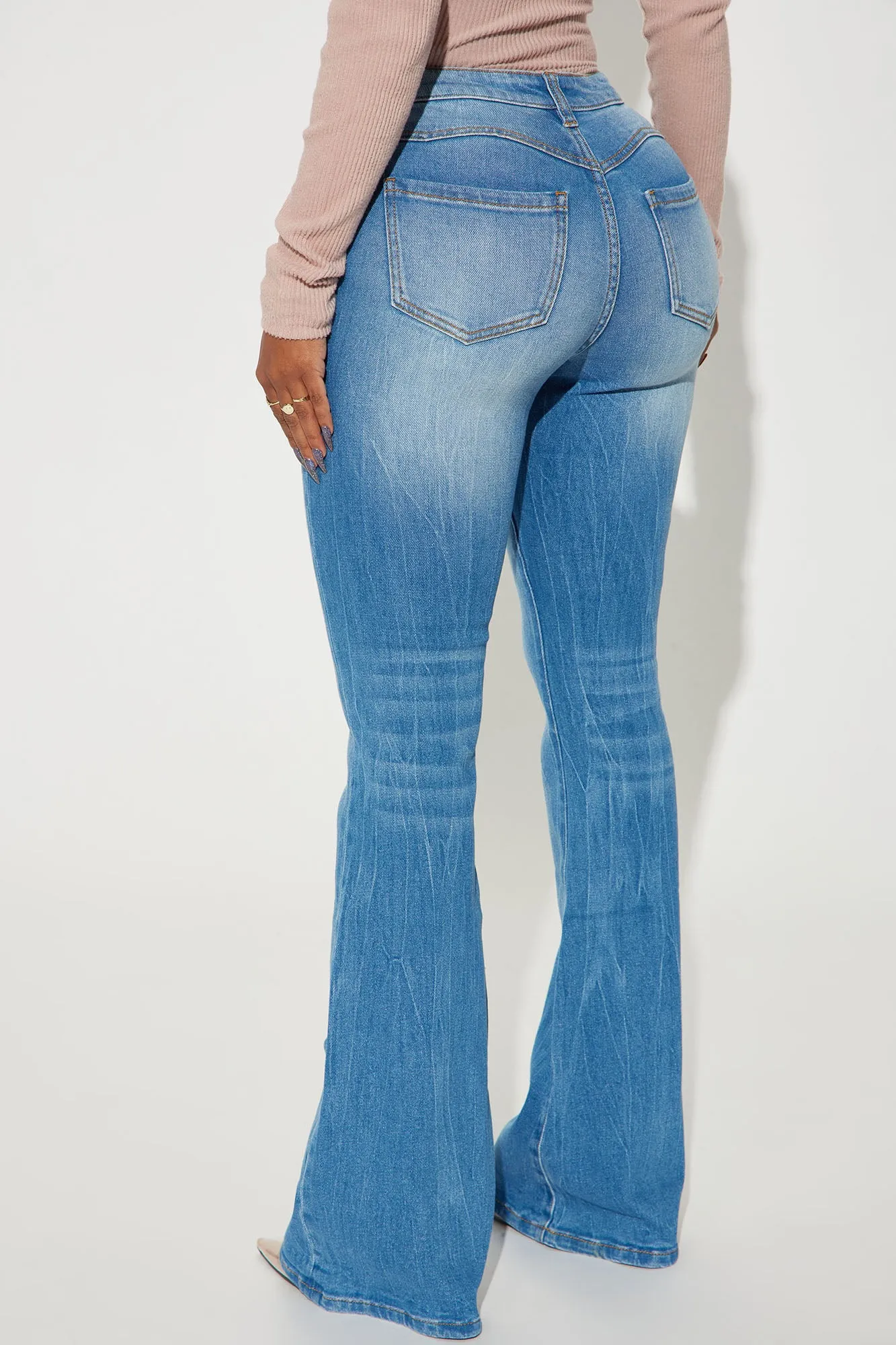Amarillo Mid Rise Bootcut Jeans - Medium Wash