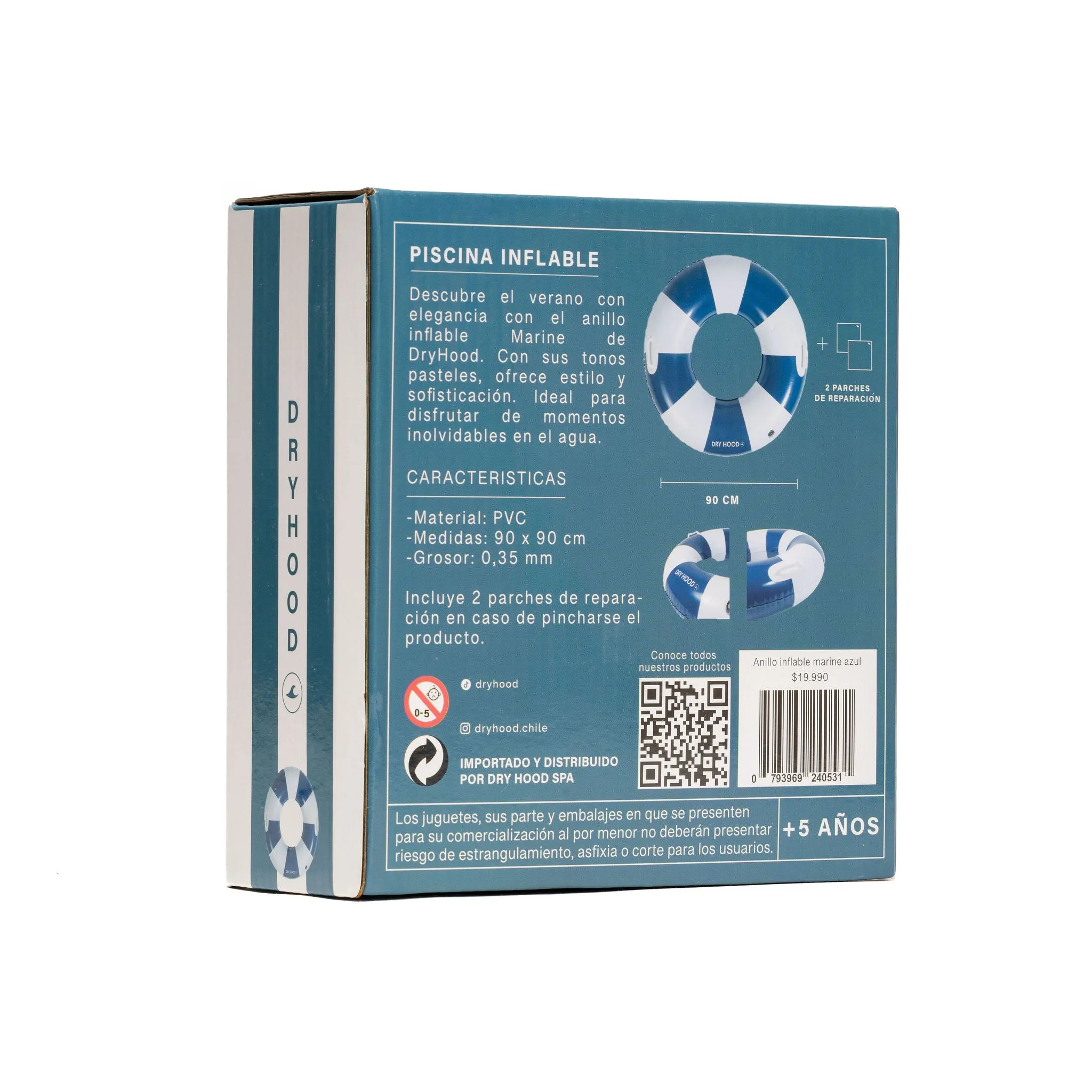 Anillo inflable piscina Marine Azul