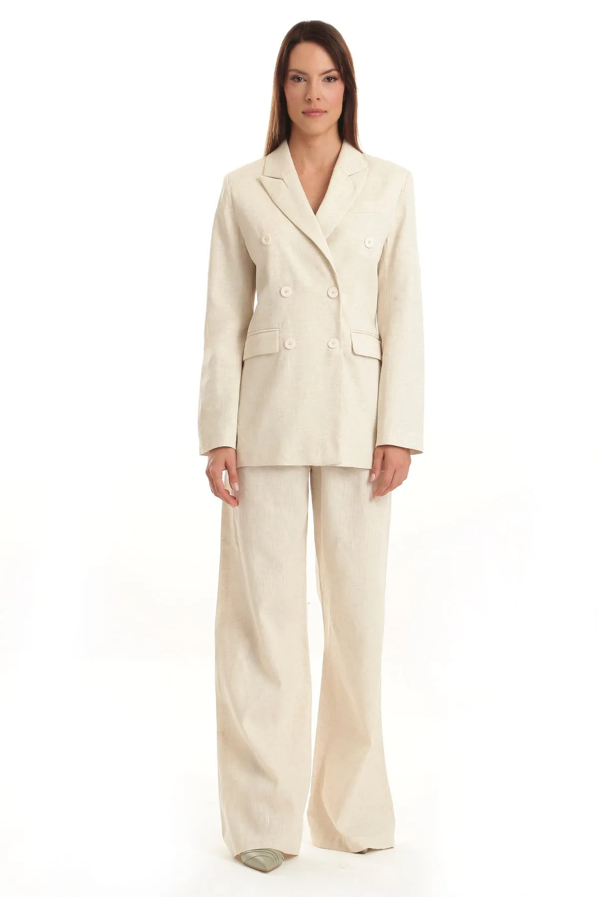 Blazer Linho Modelagem Reta