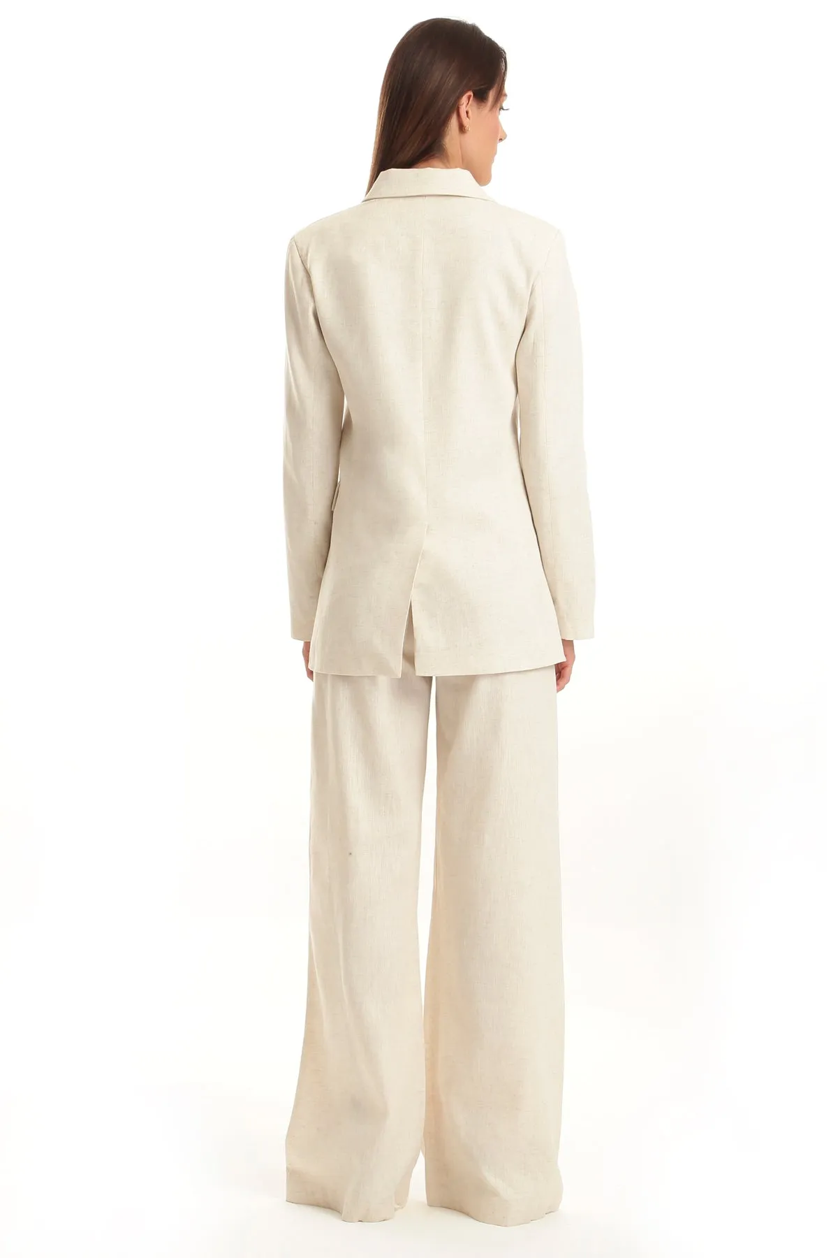 Blazer Linho Modelagem Reta