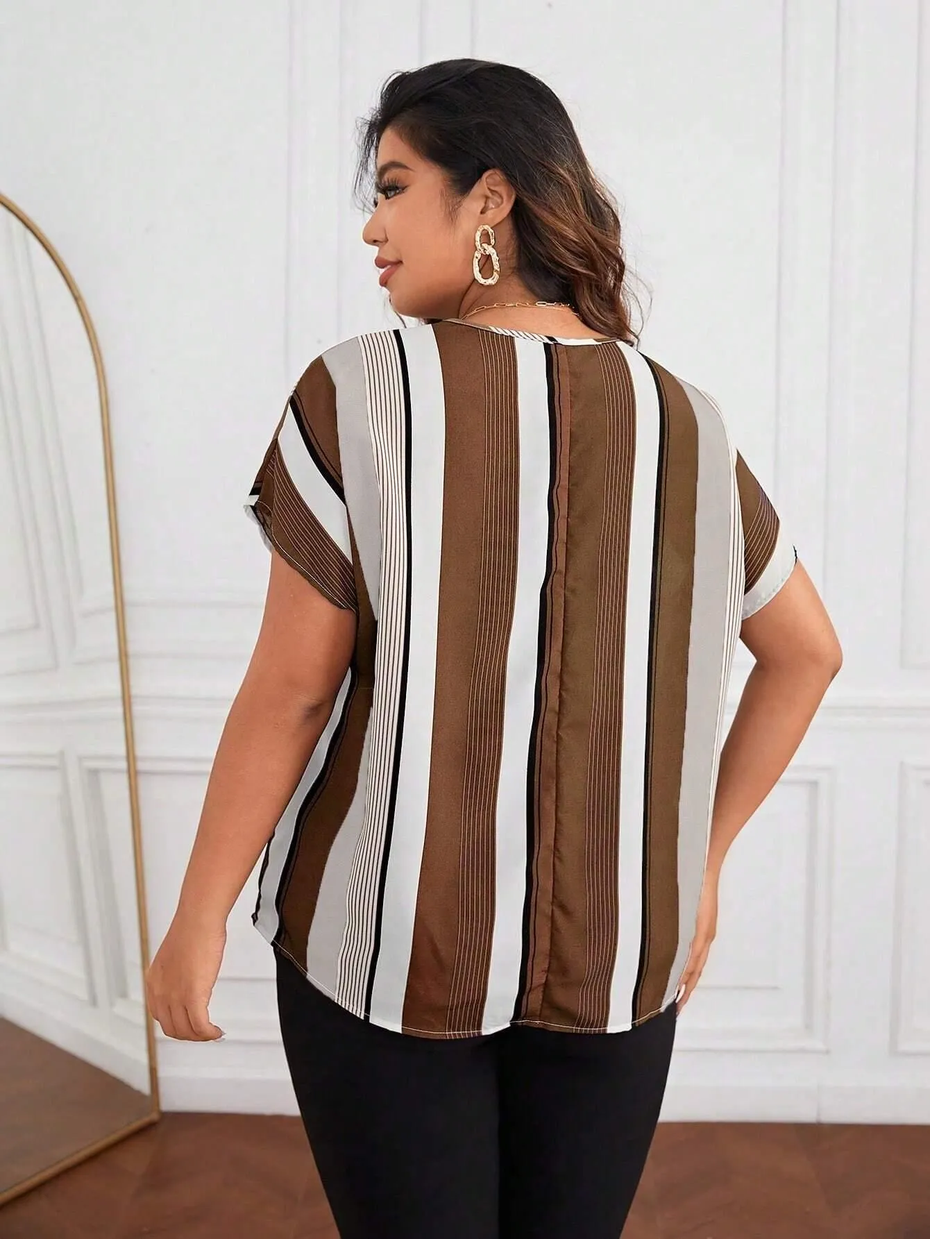 Blusa Listrada Plus Size - Julia