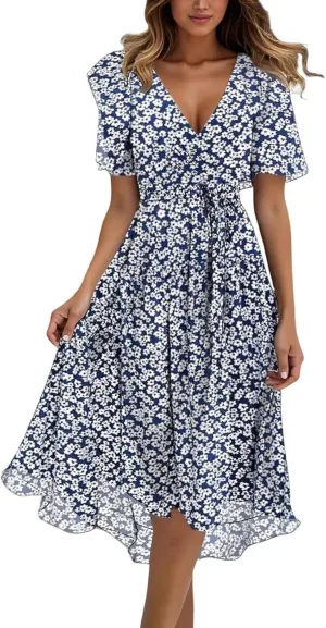 Boho Dress Resort Wear for Women 2025 Beach Dresses Wedding Guest Chiffon Garden Party Bridesmaid Dresses for Women