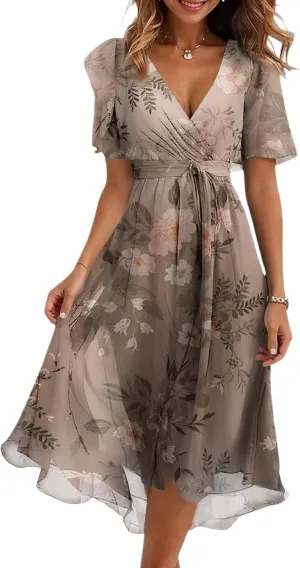 Boho Dress Resort Wear for Women 2025 Beach Dresses Wedding Guest Chiffon Garden Party Bridesmaid Dresses for Women