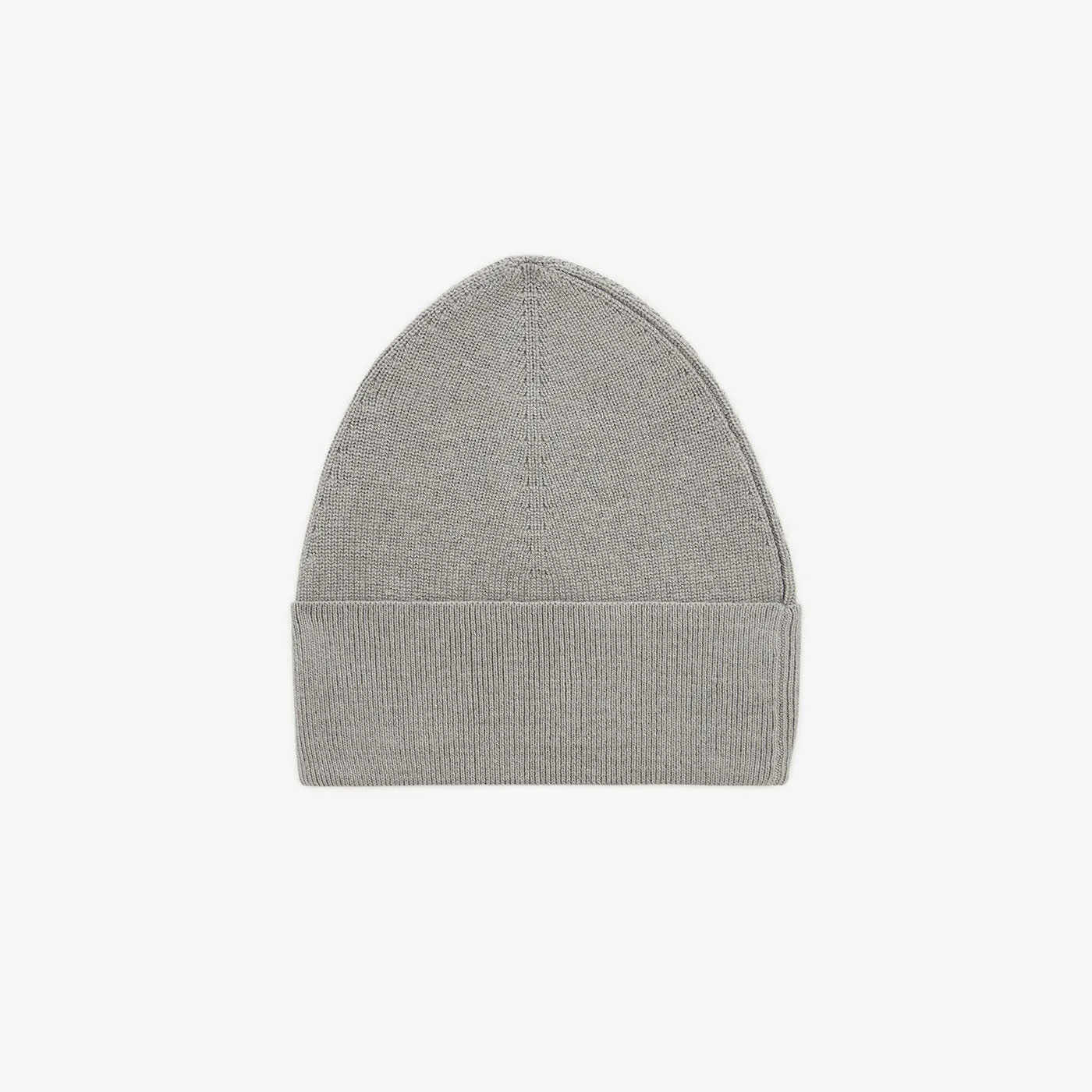 Bonnet uni en coton et laine gris acier