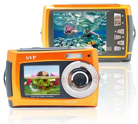 Camara Digital a Prueba de Agua Doble Pantalla SVP TM 18 Megapixeles