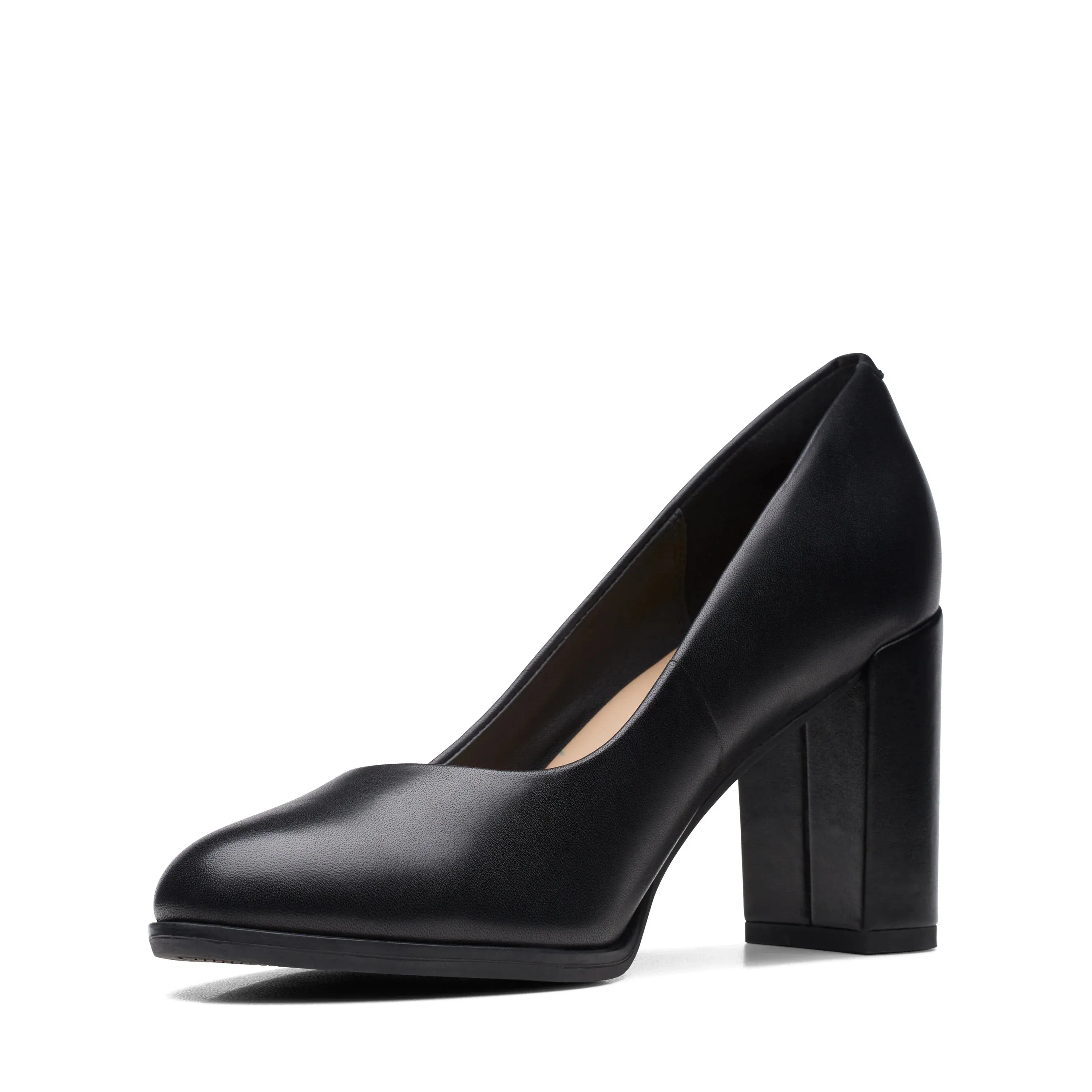 CLARKS | ZAPATOS DE VESTIR MUJER | FREVA85 COURT BLACK LEATHER | NEGRO