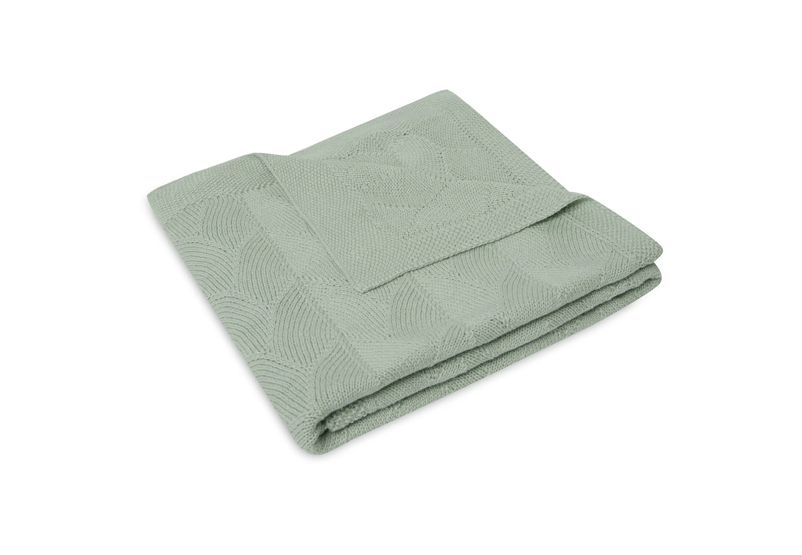 Deken Wieg 75x100cm Shell Knit - Sea Foam - GOTS