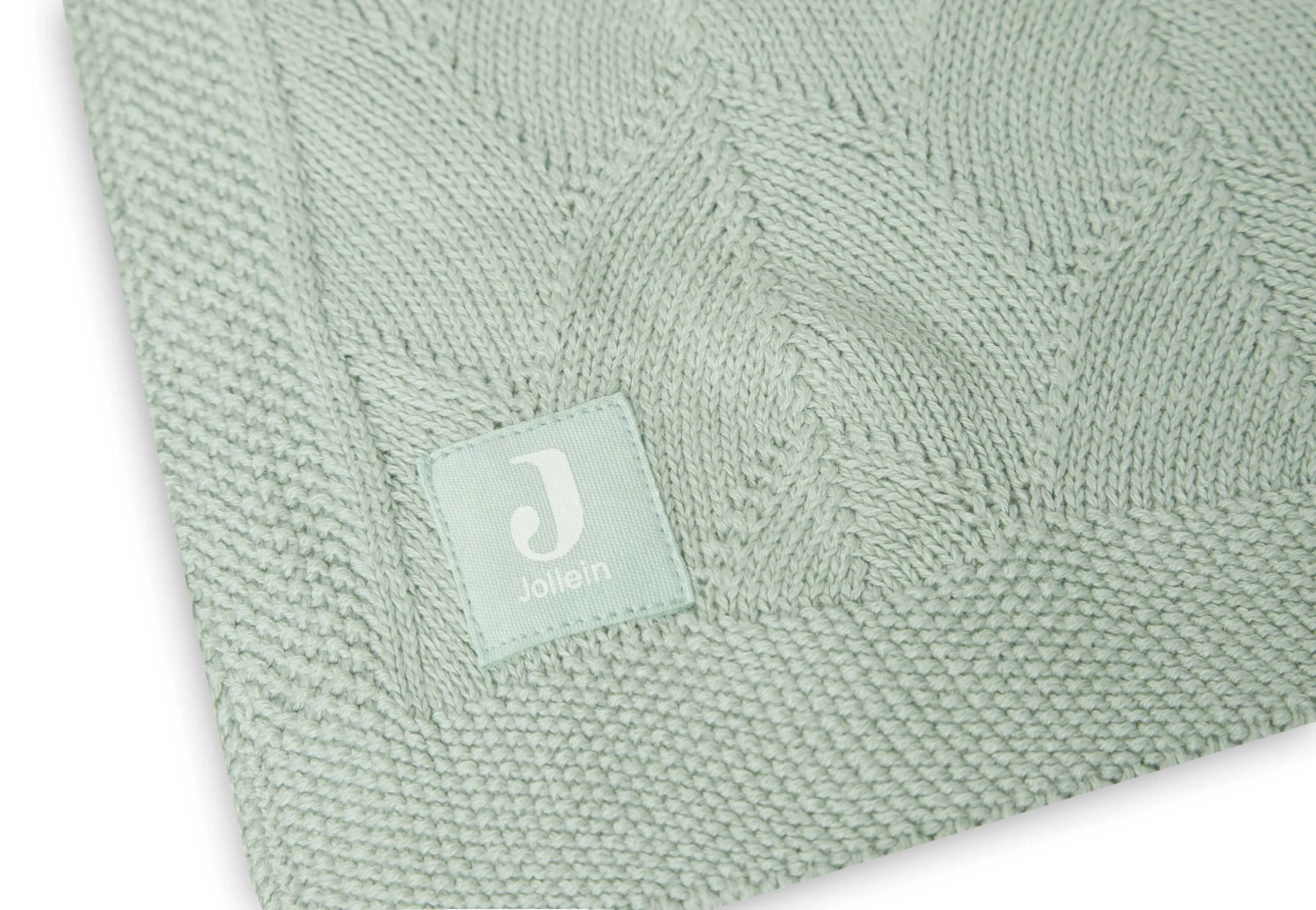 Deken Wieg 75x100cm Shell Knit - Sea Foam - GOTS