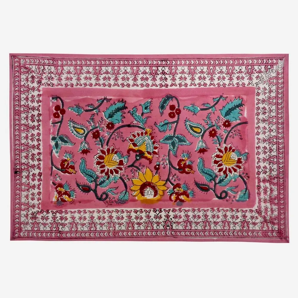 DONNAMONNA - INDIVIDUALES - FLORAL PINK GUD - PACK DE DOS