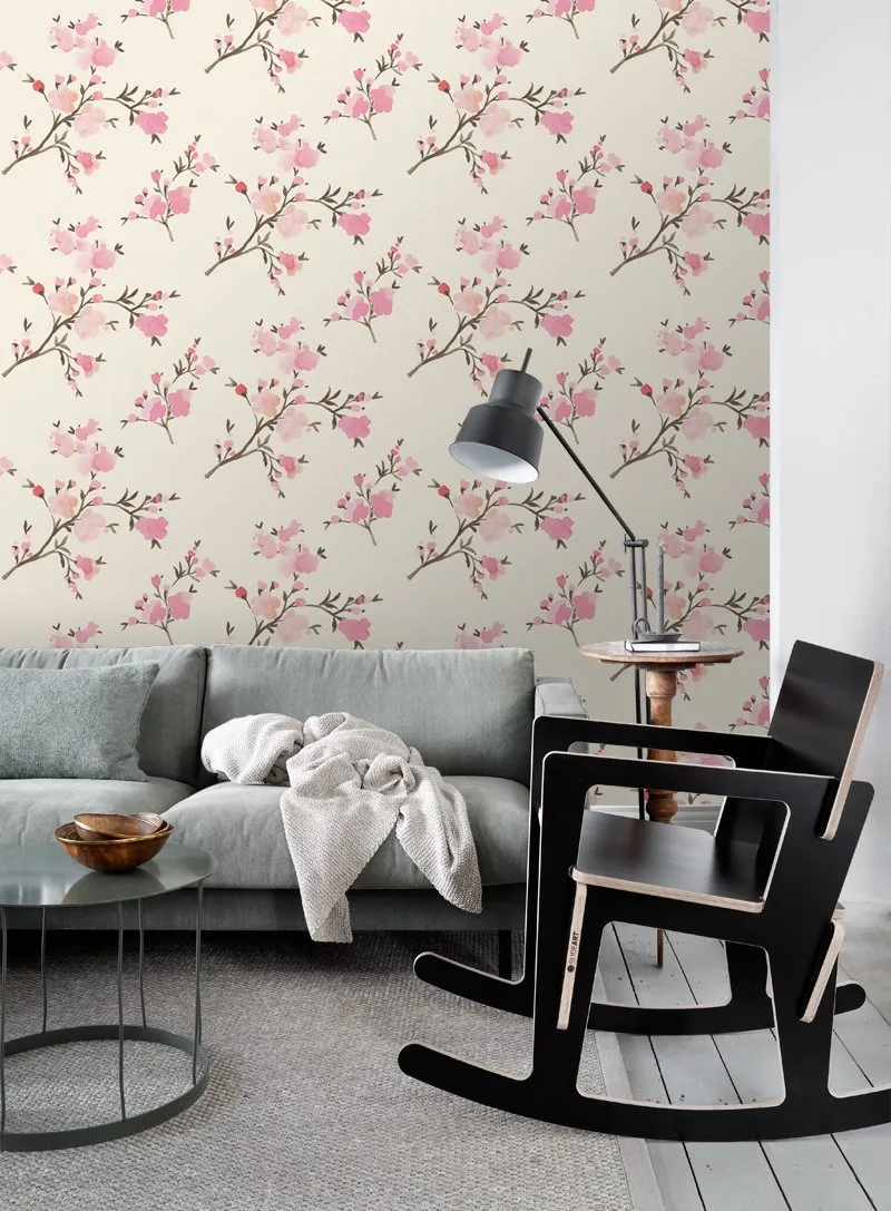 ESTAhome tapet körsbärsblom - rosa