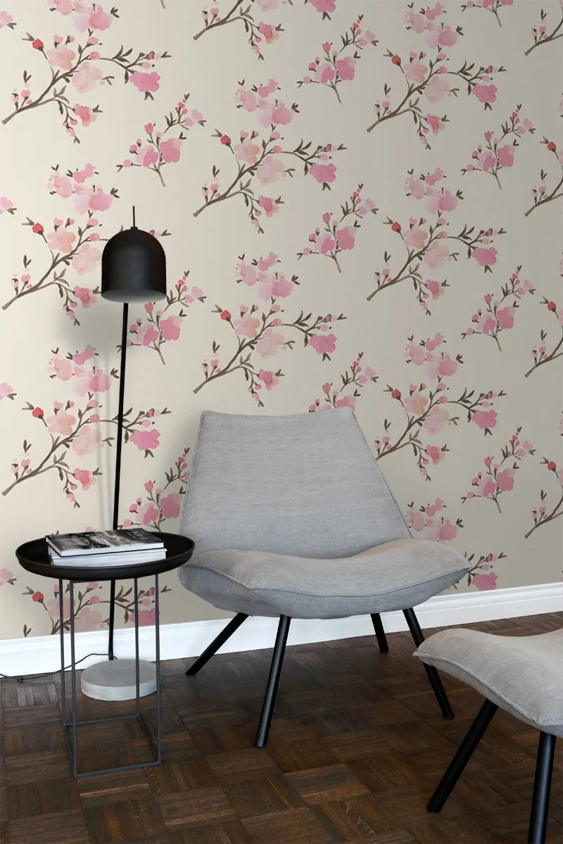 ESTAhome tapet körsbärsblom - rosa