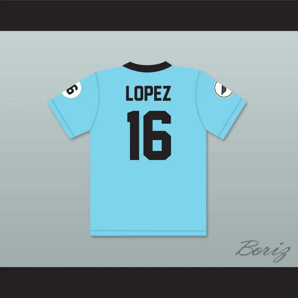Fernando Lopez 16 Angeles Negros de Puebla Baseball Jersey with Patch