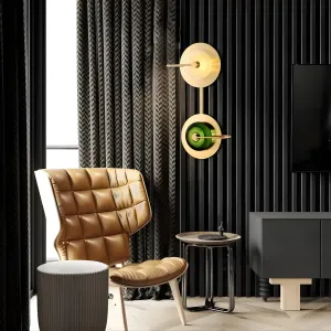 Iluminação Elegante: Arandela Dourada Futurista Belle da Ricaly - Sofisticação e Inovação para Seu Espaço