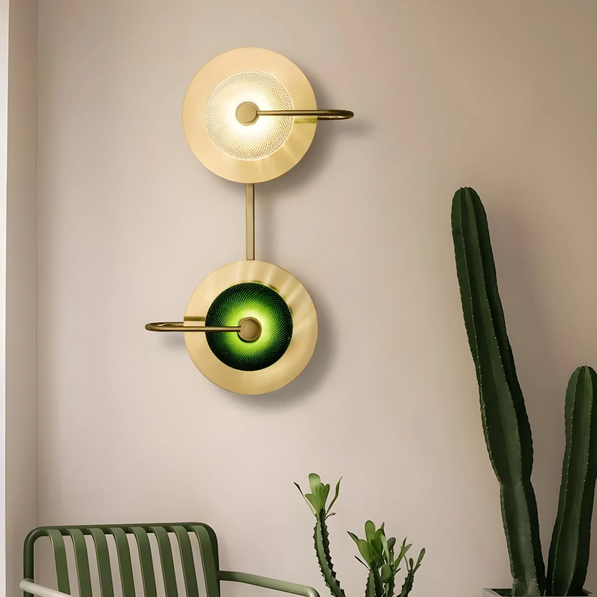 Iluminação Elegante: Arandela Dourada Futurista Belle da Ricaly - Sofisticação e Inovação para Seu Espaço