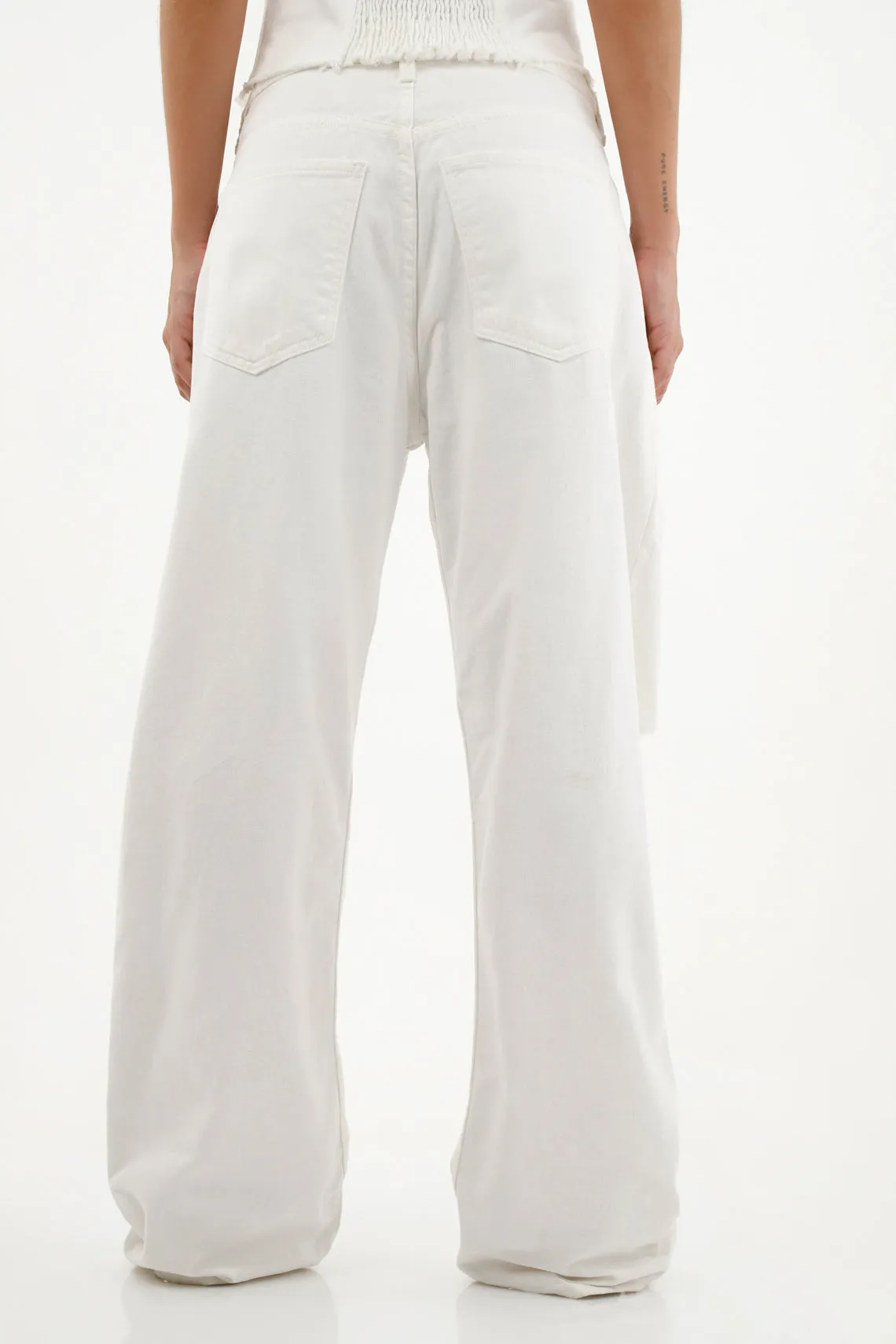 Jean crudo Wide Leg para mujer