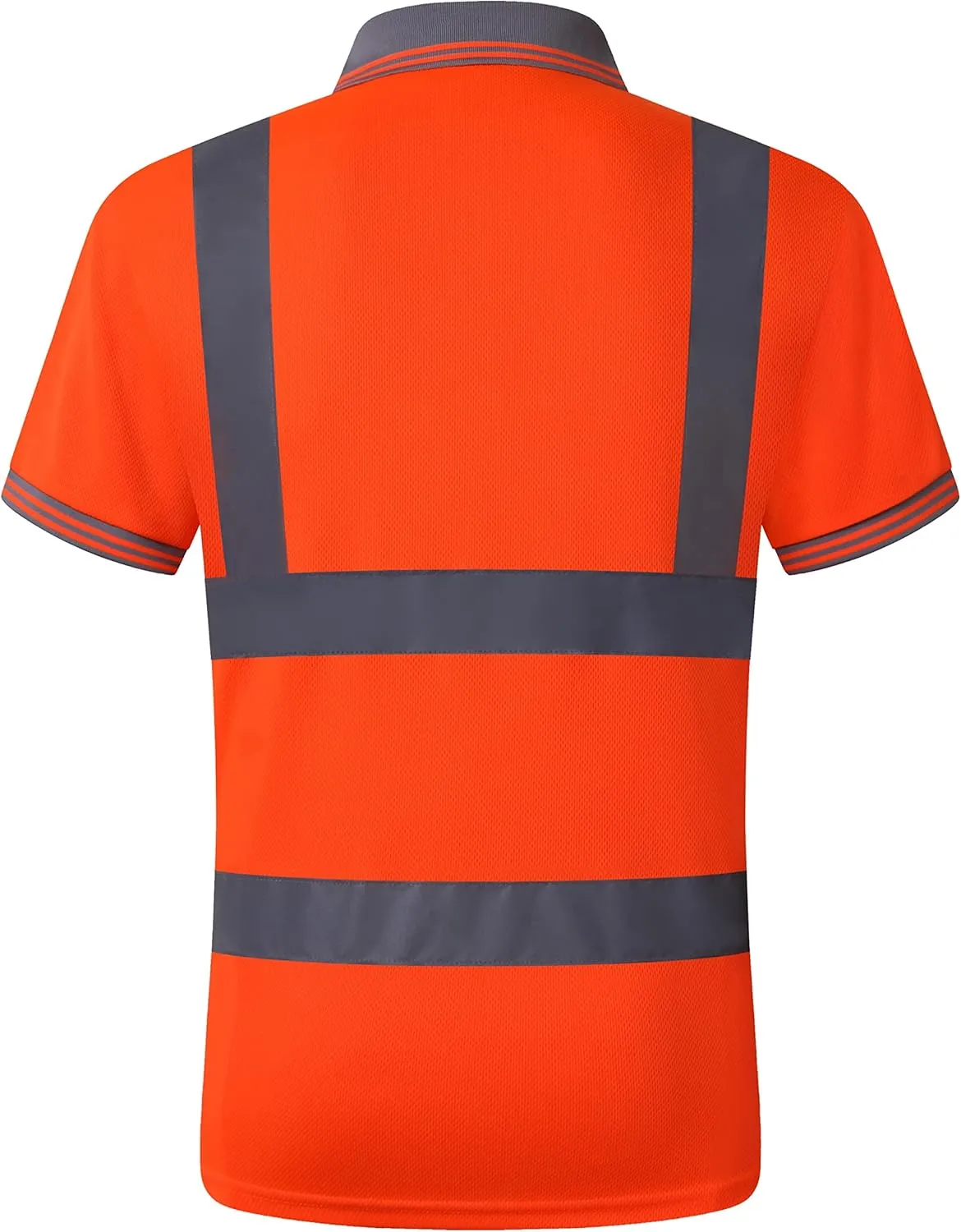 JKSafety 3 Pack Hi-Vis Safety Daily Work Construction Polo Shirts for Men for Women Polos de construccin de seguridad hv (066-3P-Orange, L)