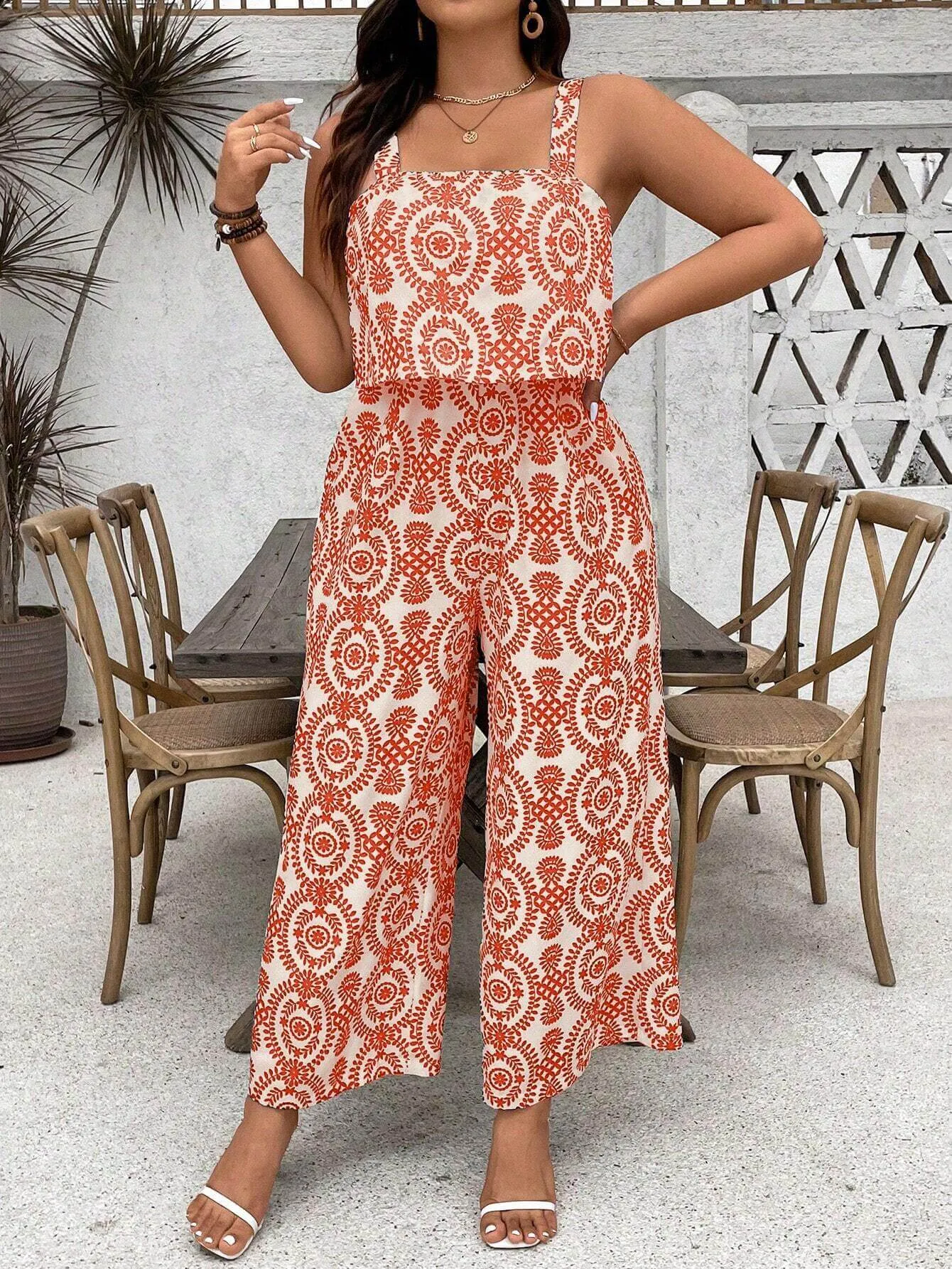 Macacão de pernas largas Plus Size - Élodie