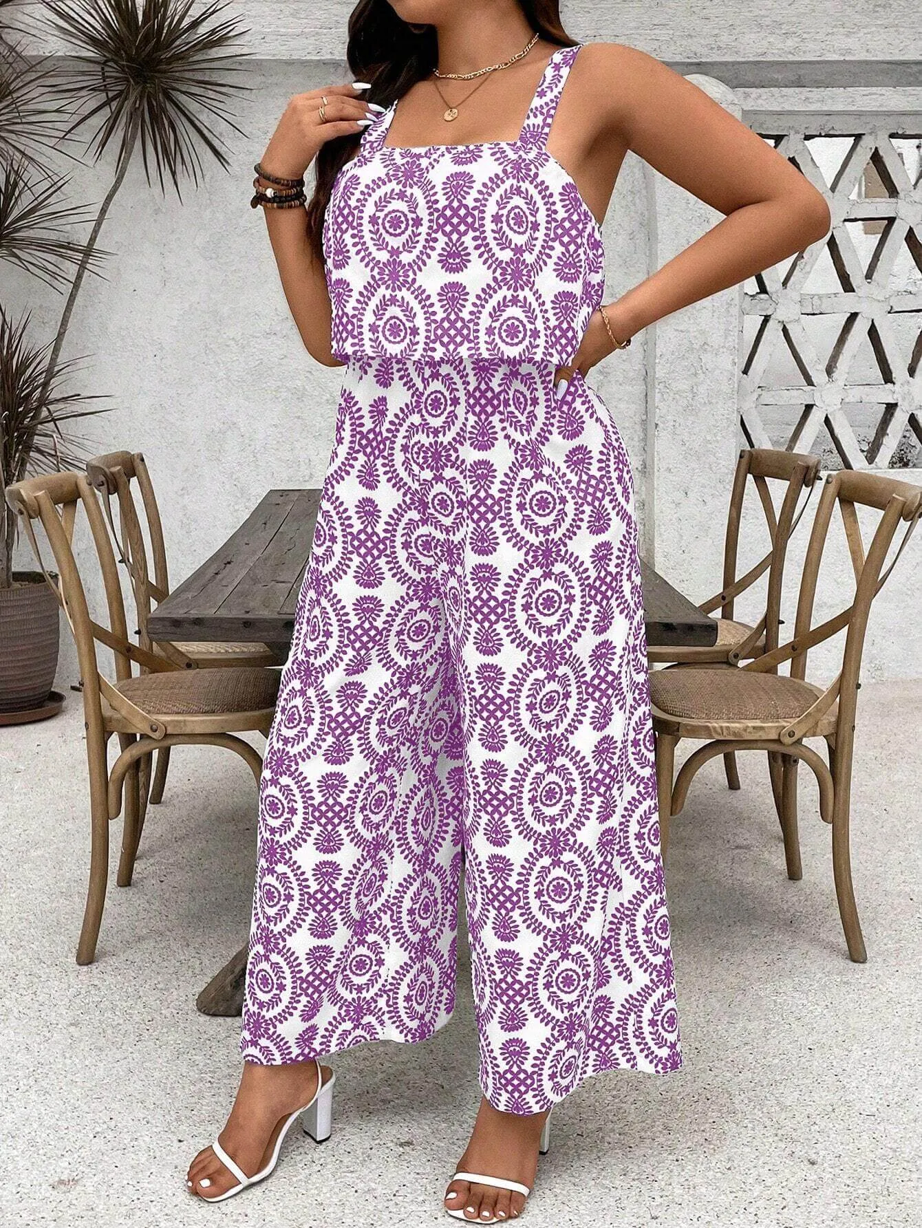 Macacão de pernas largas Plus Size - Élodie