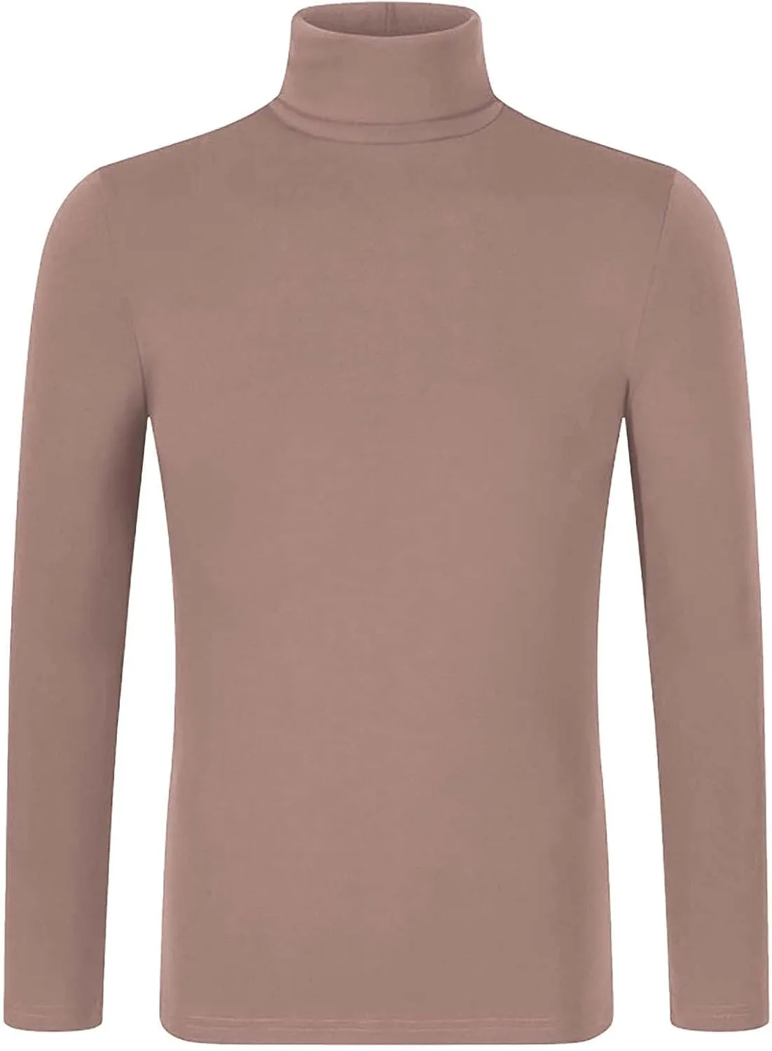 Mens Turtleneck Long Sleeve Shirts Turtle Neck Thermal Compression Shirts Stretch Warm Fleece Lined Tops Base Layer