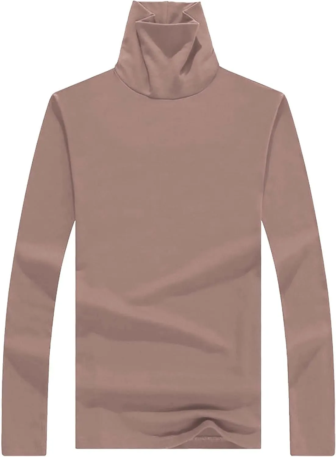 Mens Turtleneck Long Sleeve Shirts Turtle Neck Thermal Compression Shirts Stretch Warm Fleece Lined Tops Base Layer