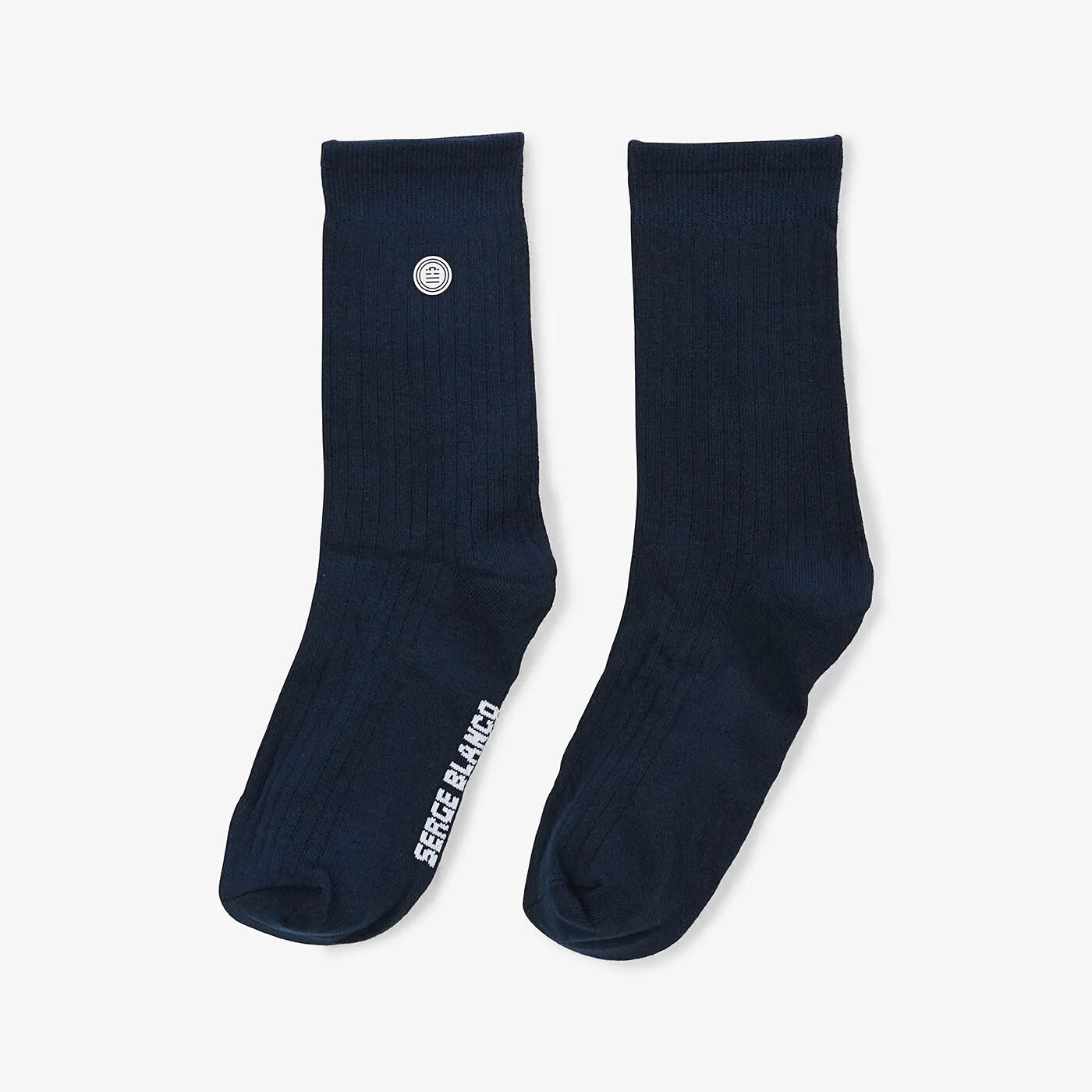 Pack de 3 paires de chaussettes hautes unies bleu foncé