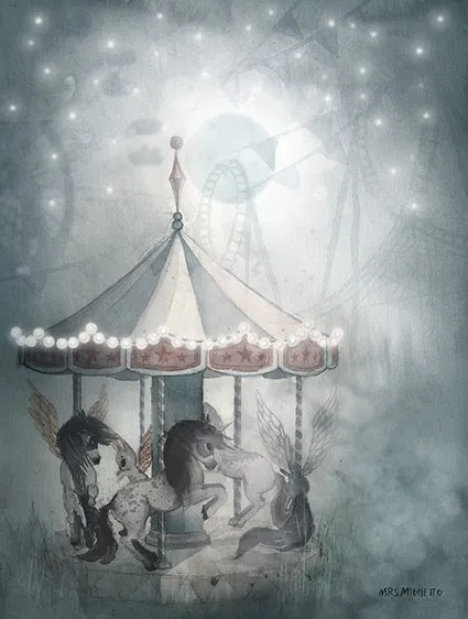 PACK WILLIAM   NIGHT CAROUSEL 18X24
