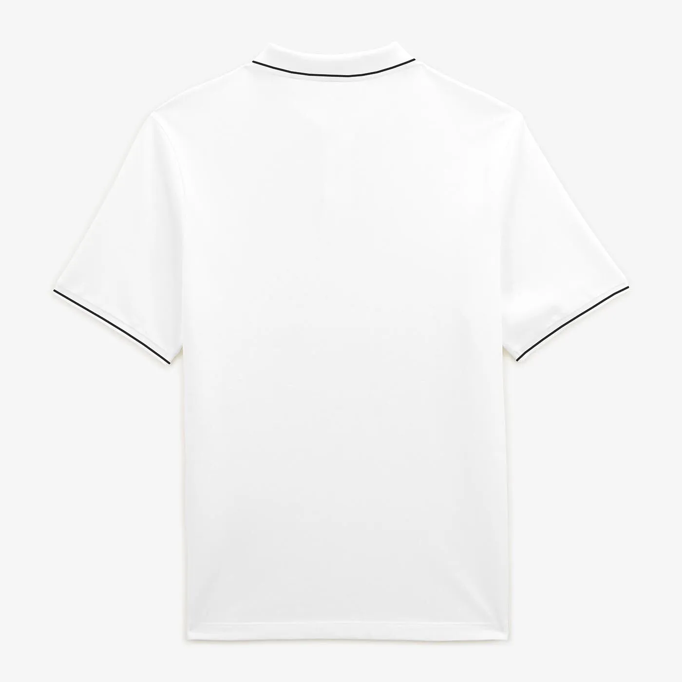 Polo maille piquée blanc avec liseré