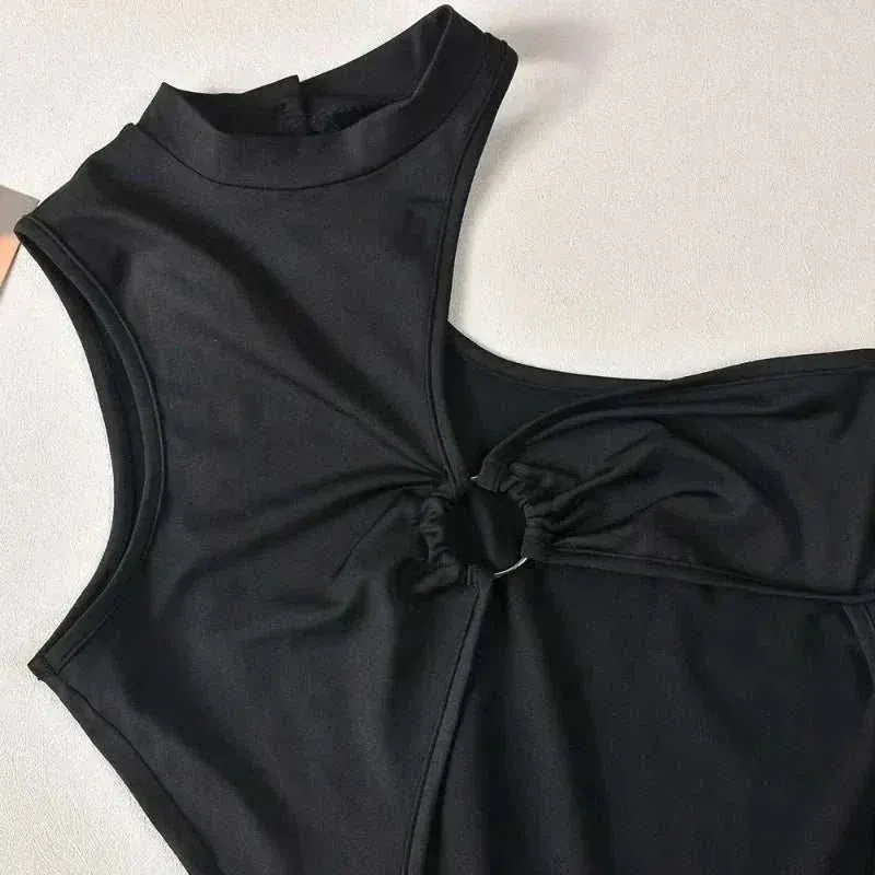 Strapless Dress - Sexy Asymmetrical Women Dress - Sleeveless Dress
