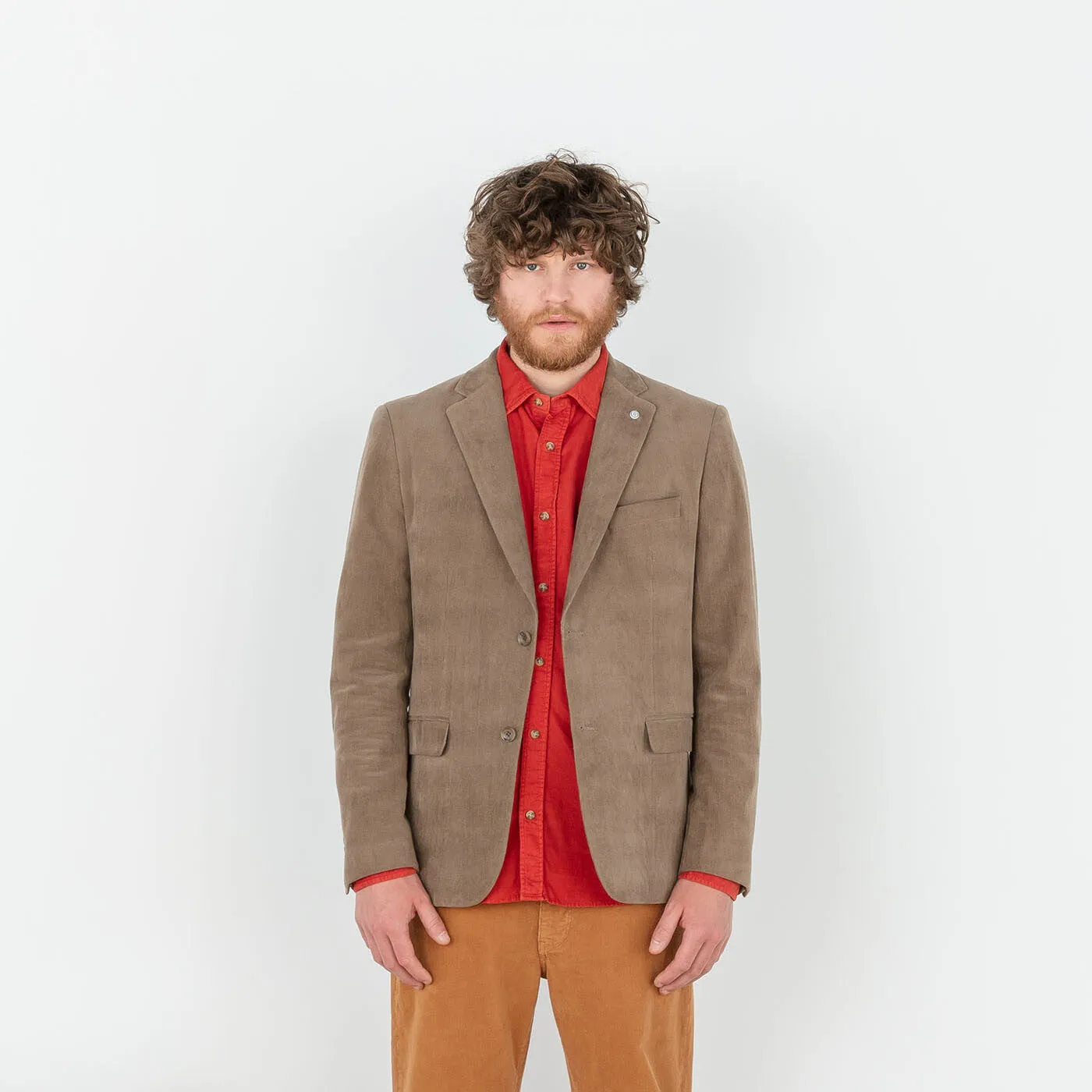 Veste blazer Henri en velours chocolat