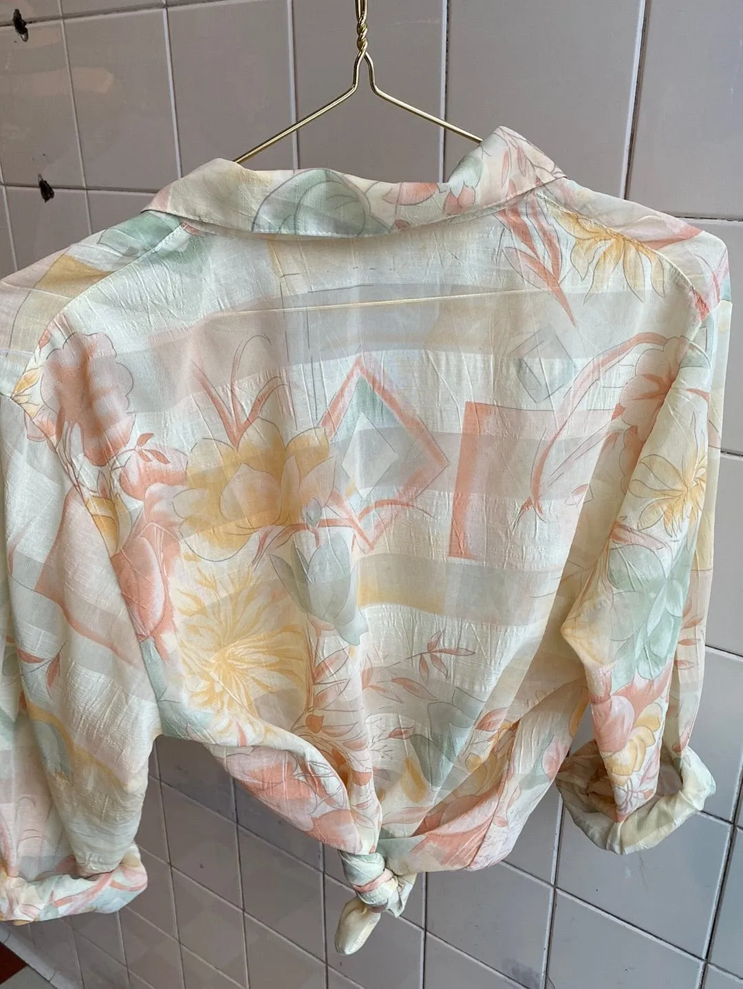 Vintagebluse - Fersken, str M
