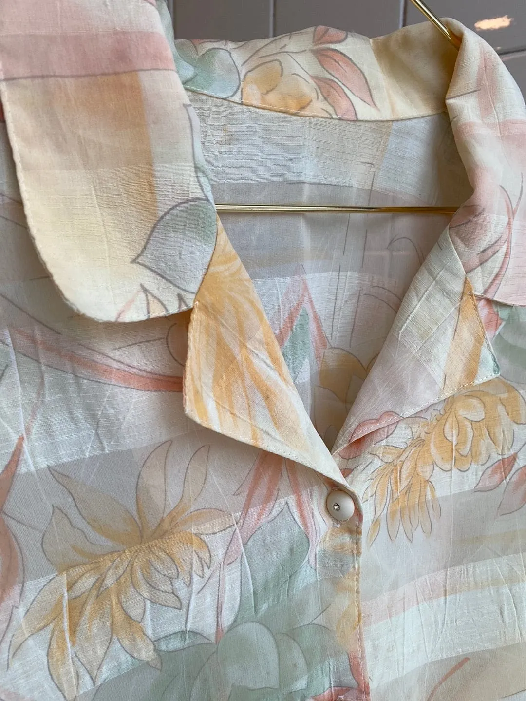 Vintagebluse - Fersken, str M