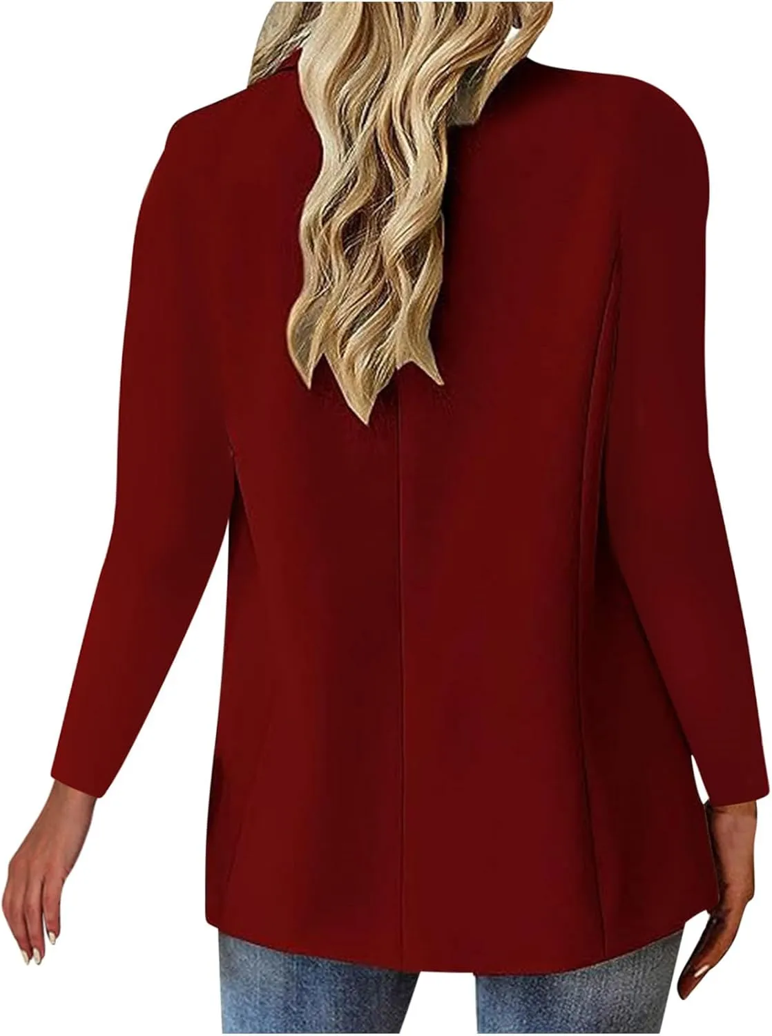 Women Business Casual Blazer with Lined,Professional Work Suit Jacket with Pockets??Long Sleeve Button Open Front