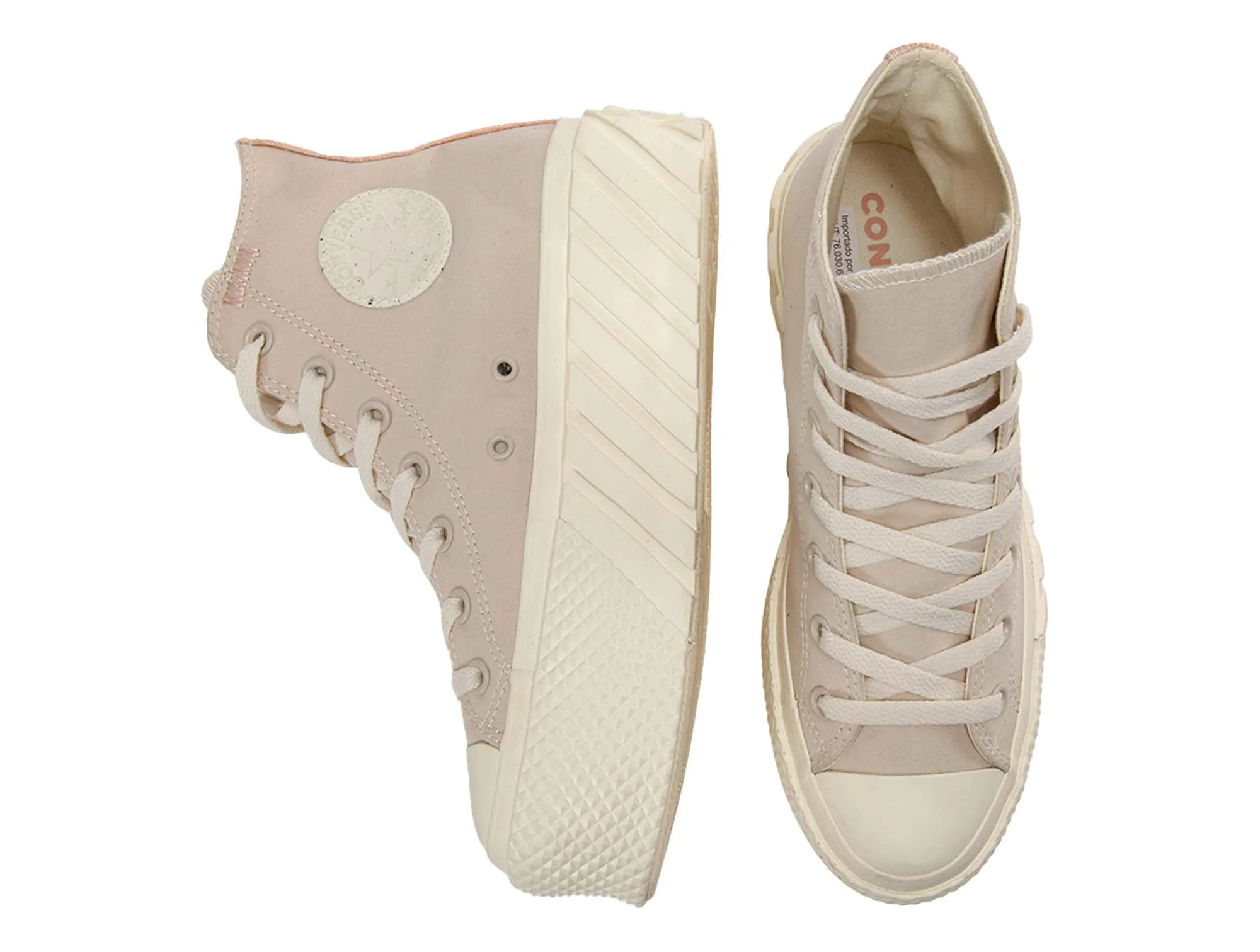 Zapatilla Converse Chuck Taylor Lift 2X Renew Mujer Beige